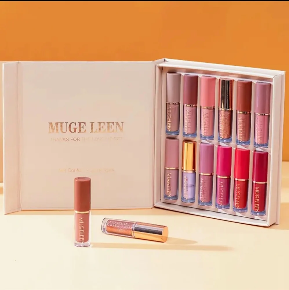 12-Piece Long Lasting, No Fading, Velvet Matte Lip Gloss Set With Box. - Picture 4 of 6